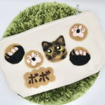 愛猫毛入れ&ワッペンポーチセット サビ猫