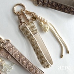 6/27(土)21時🕘〜販売！再販✨インド刺繍リボン ハンドストラップ ㊲　バッグチャームにも♡  キーホルダー🔑　バッグチャーム     2,580円