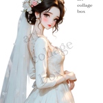 U114 art collage box 人物ステッカー