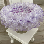 ブーケカフェマット❀.*ラベンダー💐犬用 直径54cm《着座35cm》