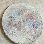 no.586アクリル画テクスチャーアート︎抽象画原画キャンバスアートパネル月の絵画