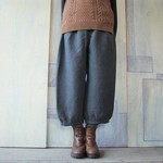 リネンウール*もんぺパンツ*グレー