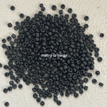 マットBlack〔約600個〕ガラスシードビーズ3mm
