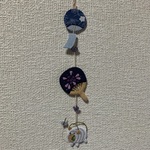 ちりめん細工・夏の吊るし飾り