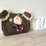  新作☆プードルファーが可愛い♡クマの移動ポケット