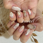 ネイルチップ　summer design🐬ニュアンス　個性派　夏ネイル　オーロラ　　ミラー