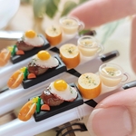 ずらっと目玉焼きハンバーグ定食ボールペン ミニチュアフード