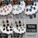 6/27NEW✨新商品🈹【600→540円】ALL29【全5色×各1 セット】Vintage Style Beads フロストビーズ　オリジナル 手染めビーズ