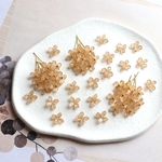 オリジナル新色★8mm キンモクセイ　お花のパーツ　アセテート　樹脂　アンバー