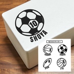 サッカー バスケ ラグビー バレー 背番号 ネーム チーム オーダー ステッカー　ネーム　部活　スポーツ　防水　耐水　水筒　タンブラー　ボール　シール　人気　プレゼント