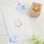 浮き輪を持った猫のはんこ