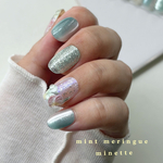 mint merannge🍃ミントメレンゲ  ネイルチップ ブライダルネイル ウエディングネイル うるうるネイル グラデーション 透明感 夏 秋