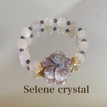 やさしく咲く月の花 〜サンムーンストーンのハイビスカスブレス〜Selene crystal
