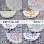 6/27NEW✨新商品🈹【1920→1700円】ALL30【全8色×各1 セット】【11mm】フラワービーズ オーロラカラー 手染めビーズ