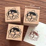のぞいてる　ラバースタンプ