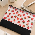 【ファイル】クリア マルチケース　書類入れ　メッシュケース　文房具 ファスナー チャック ジッパー