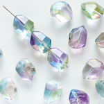 琥珀糖みたいなガラスビーズ【パープル×ブルーMIX】｜ピアス アクセサリー イヤリング パーツ