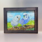 インコの似顔絵＊水彩画