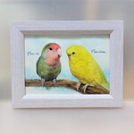コザクラインコの似顔絵 ★ 水彩画 【送料無料】
