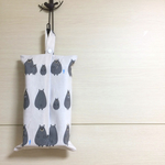 ボックスティッシュカバー☆くま・生成り