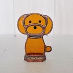 ガラスのトイプードル(茶色)