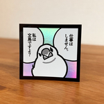 【8月再販】新・働かない文鳥ステッカー