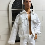 FRHOMME オビツ３０兼用　白デニムジャケット　受注生産