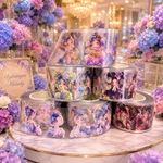 Floral Princess Hydrangea Melodyシェルライト+箔押しPETロールステッカー6種