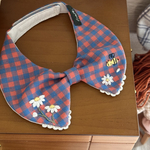 【再販】カモミール×ミツバチ❁⃘*.ﾟ三角襟・つけ襟・猫用スタイ・犬用スタイ・ペットスタイ／受注制作