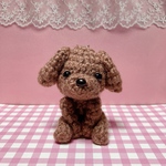 【送料無料】プードル(約6cm) あみぐるみ　キーホルダー　犬