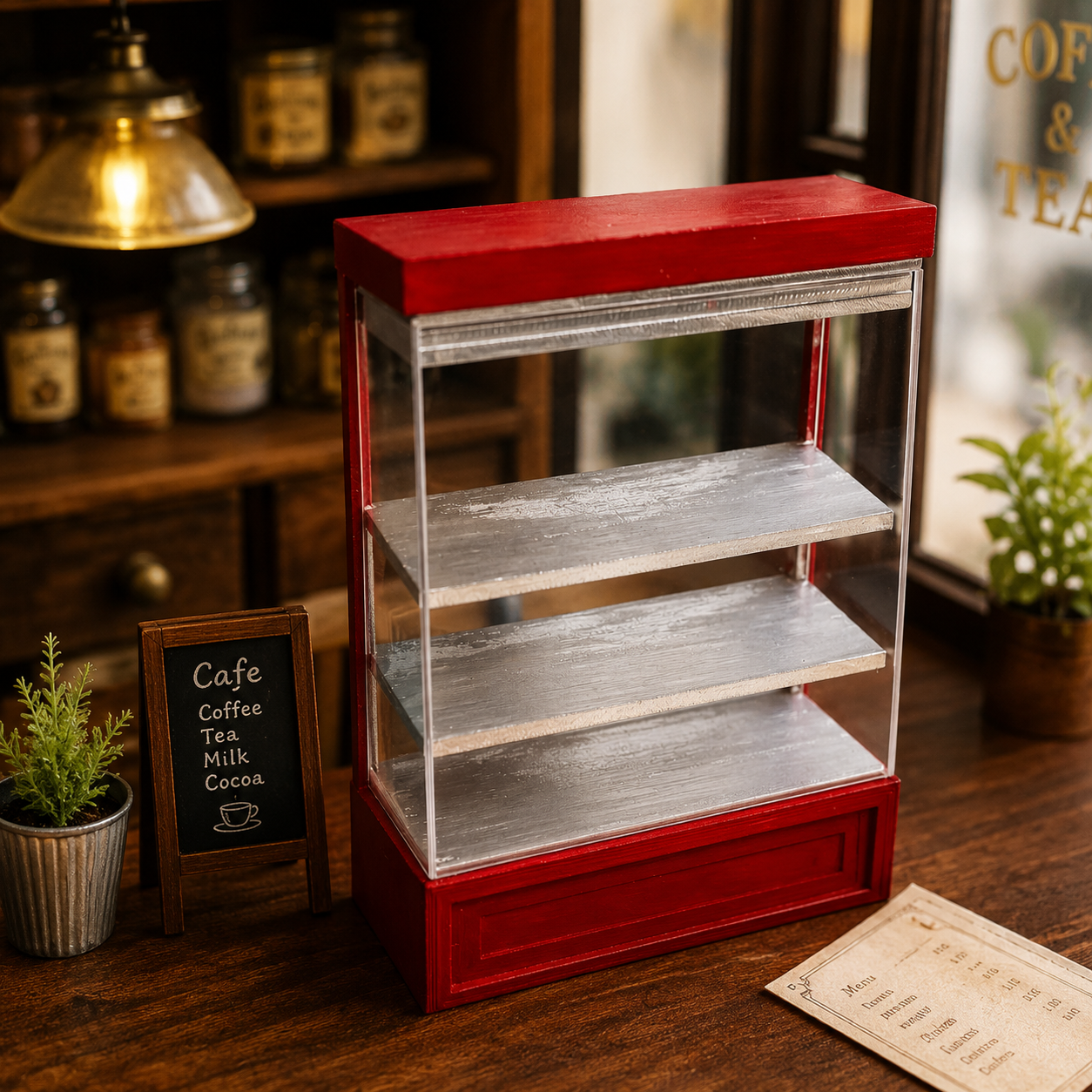 昭和レトロな純喫茶ショーケース｜1/12スケール ミニチュア家具