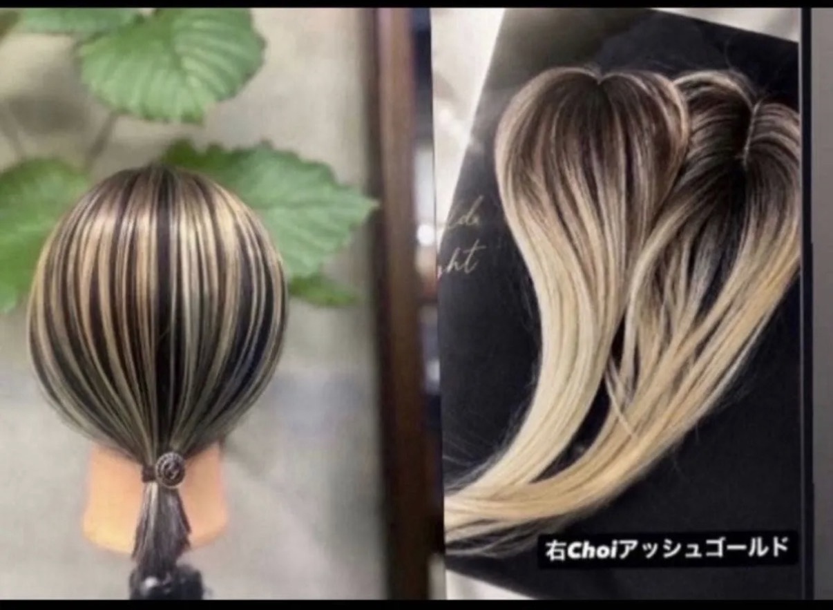 ス*ナ様 ＊ミルクティーベージュ＊トップエクステ/アッシュゴールド有 グラデーションミルクティーベージュ〜ブロンド＊トップエクステ