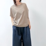 【セール！2,000円OFF】汗ジミ軽減 ◆ 夏の機能性カットソー ◆ ドルマンTシャツ・グレージュ【即納】