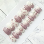 3128.（全サイズ現品販売）ぷっくりチェリー×フラッシュネイルチップ