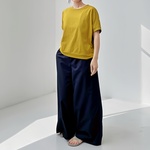 【セール！2,000円OFF】汗ジミ軽減 ◆ 夏の機能性カットソー ◆ ドルマンTシャツ・マスタード【即納】