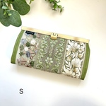 インド刺繍リボン　 長財布　ぱっと開いて使いやすい♪　クラシカルな華やかさ　