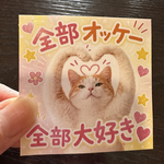 シール4枚 猫 全部オッケー