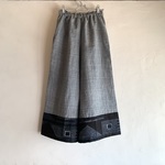 浴衣反物で作った夏パンツ　グレイ(浴衣リメイク)