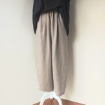 ふんわり柔らか上質国産リネンすっきりバルーンパンツ