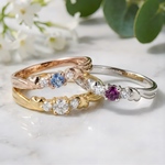 two heart ring.(ピンキーリング可)