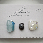 天然石と小粒な耳飾り14