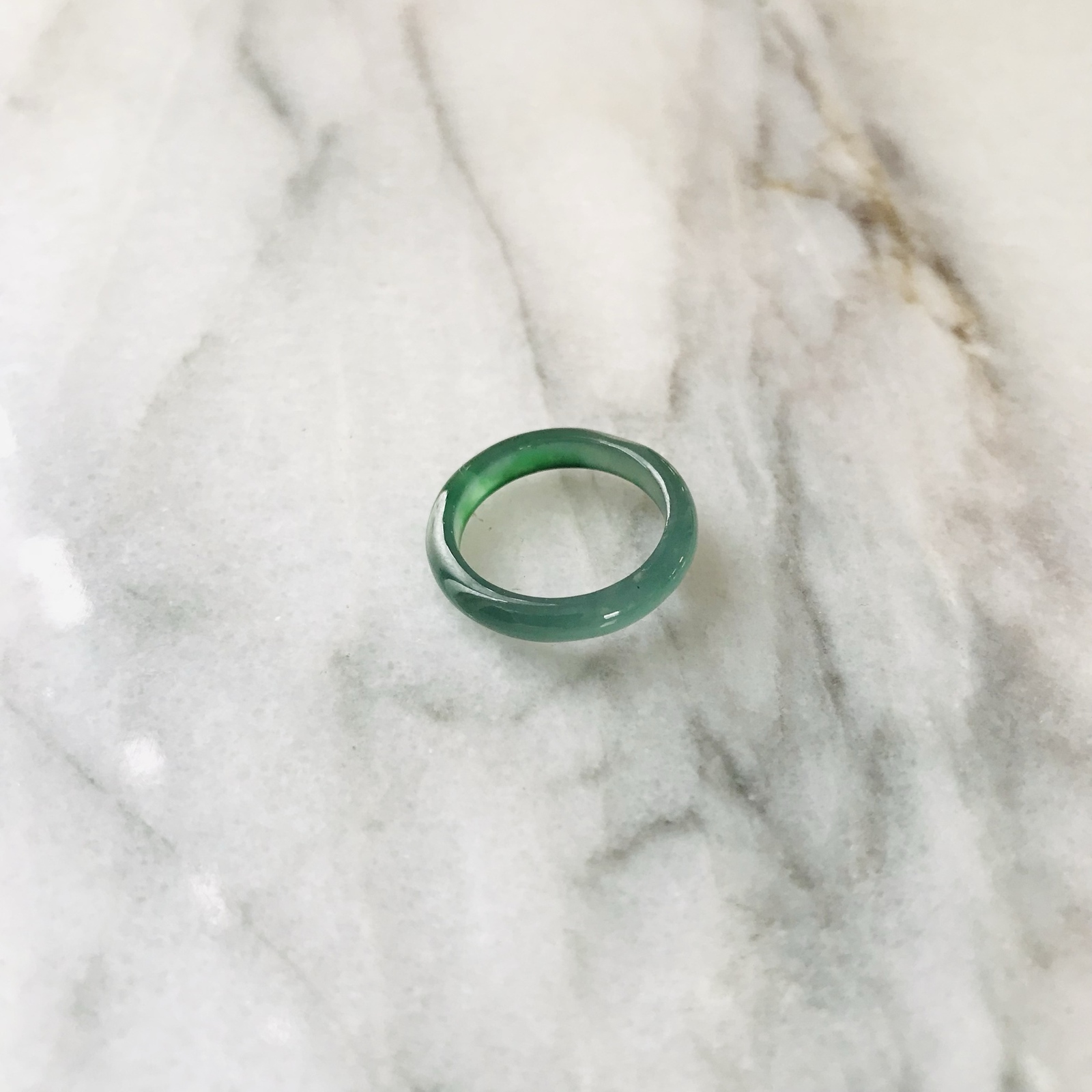 R340-0025］ ジェイド JADE ヒスイ 本翡翠 くりぬき リング 天然石 