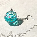 ヨーヨー　（ターコイズ size_XL）　片耳/ピアス/イヤリング/樹脂ピアス/樹脂ノンホール  レジン　水風船　