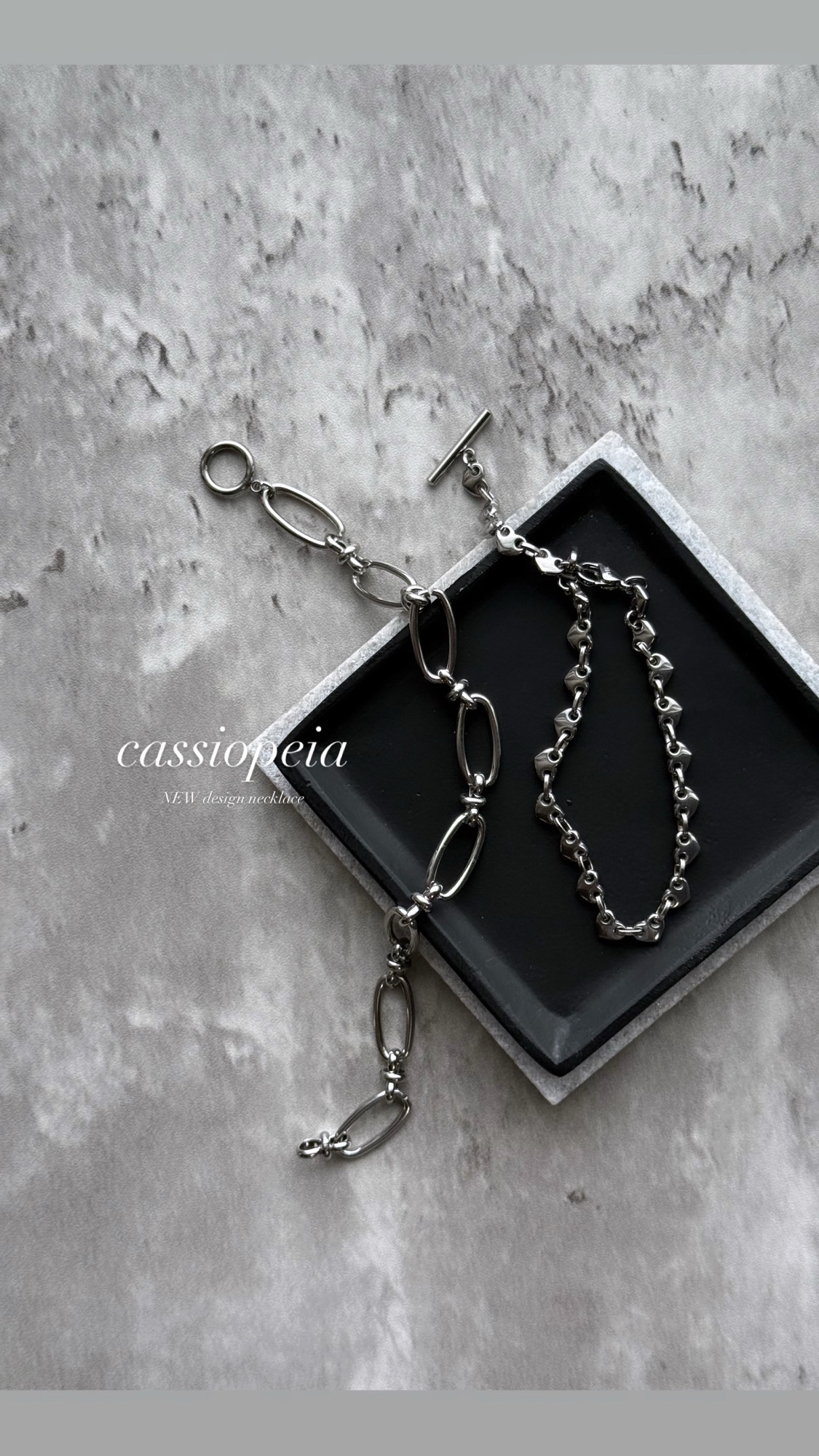 再販売 no.1 【 Bicolor Playful Motif Necklace 】 サージカル 