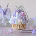 大人のボンボンドロップ♡うるちゅるボタンのカップケーキミニきんちゃく