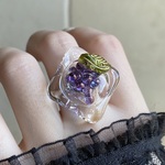 〜小さなガラス葡萄🍇リング〜