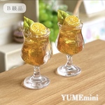 495＊爽やかアイスレモンティー＊　★訳ありお値下げ　1980円→1690円★　ミニチュアドリンク　レジン　ドールハウス　喫茶店　カフェ　YUMEmini