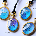 星座標本ペンダント・ブルー×パープルグラデ・受注製作