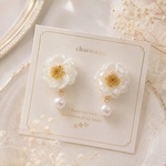 花かんざし＆パールピアス❁¨̮
