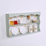 lemon-patterned wall-mounted cupboard ミニチュア ドールハウス 壁掛け 食器棚 棚 １／６ ブライス リカちゃん 家具 キッチン レモン レモン柄 夏